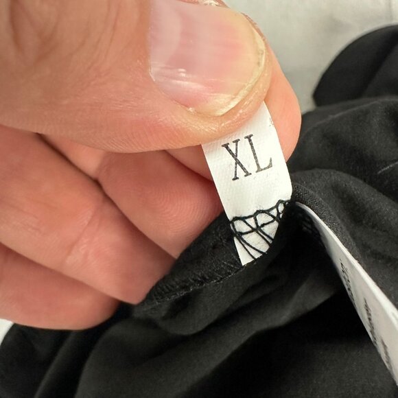 Black Asymmetrical Skirt Womens XL Polyester Spandex Blend Solid High-Waist - Picture 4 of 9